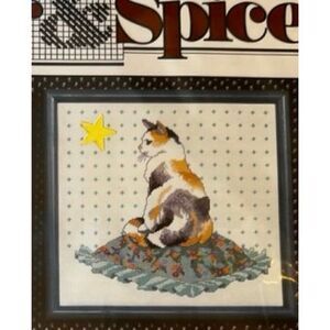 Ginger & spice cross stitch vintage purr- ecious pets